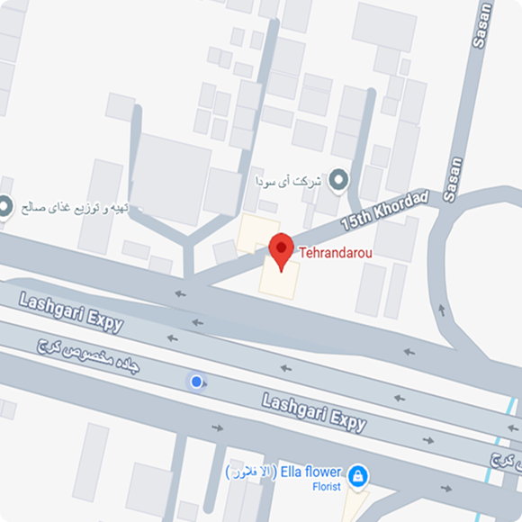 موقعیت تهران‌دارو روی نقشه